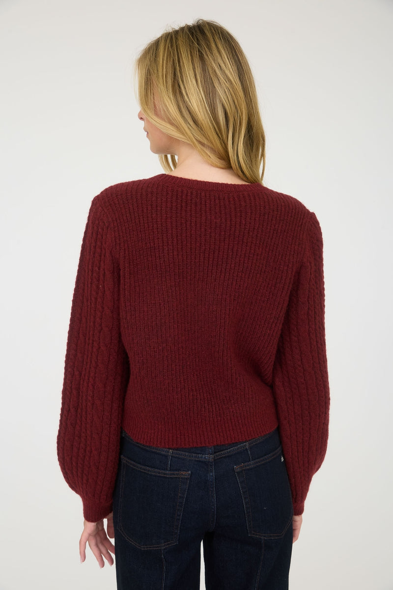 Cable Knit Bow Sweater