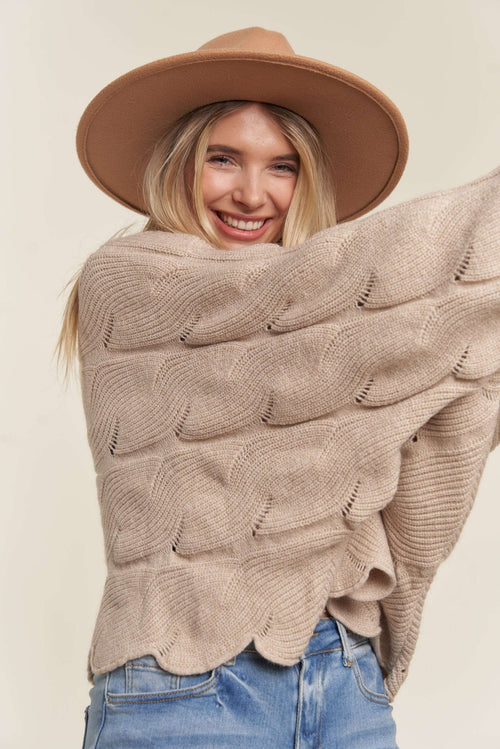 Scallop Hem Sweater