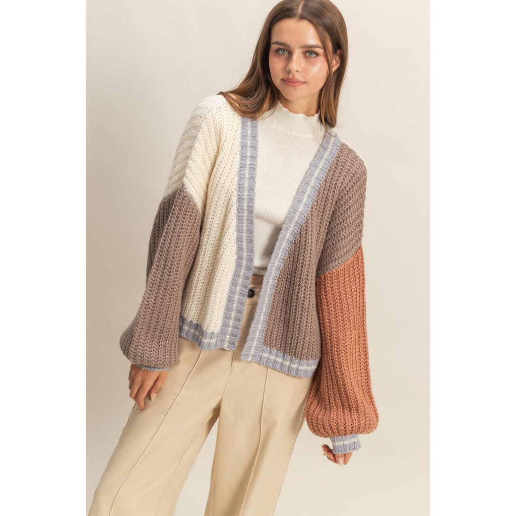 トップス ERNEST W.BAKER Color Block Cardigan ERNEST W.BAKER Color Block Cardigan