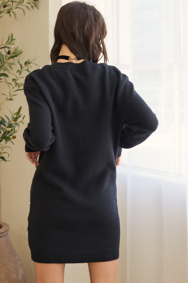 Sophia Pearl Sweater Dress