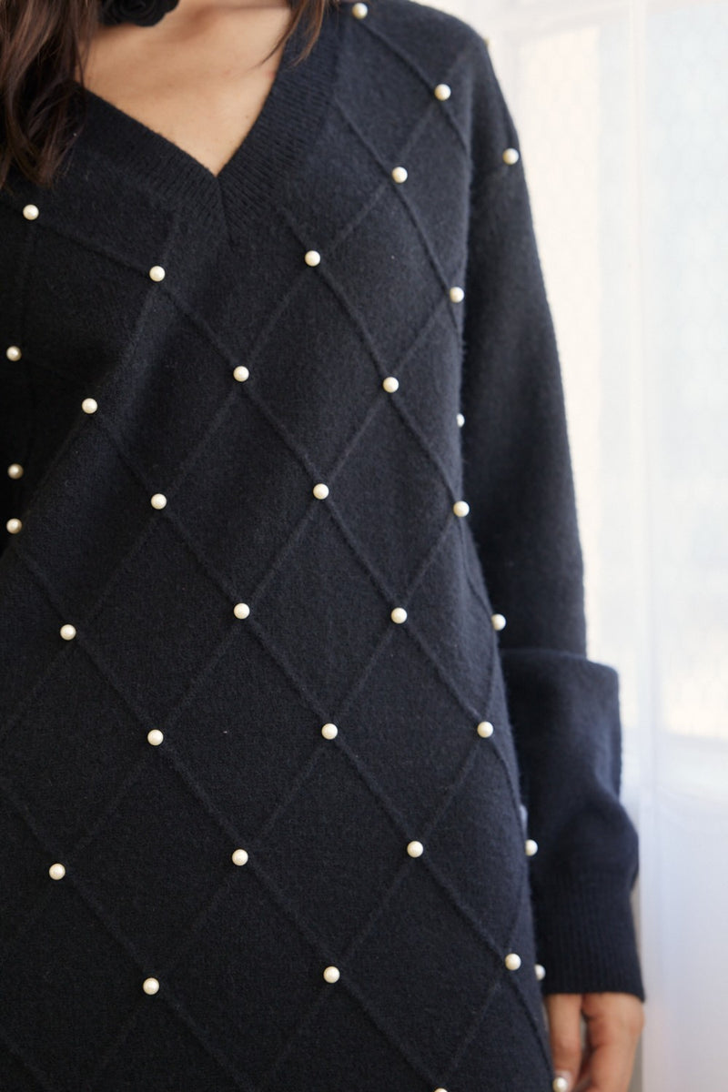 Sophia Pearl Sweater Dress