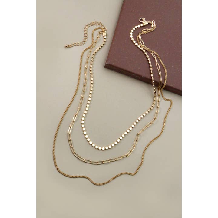 Chain Multi Layer Necklace - Gold