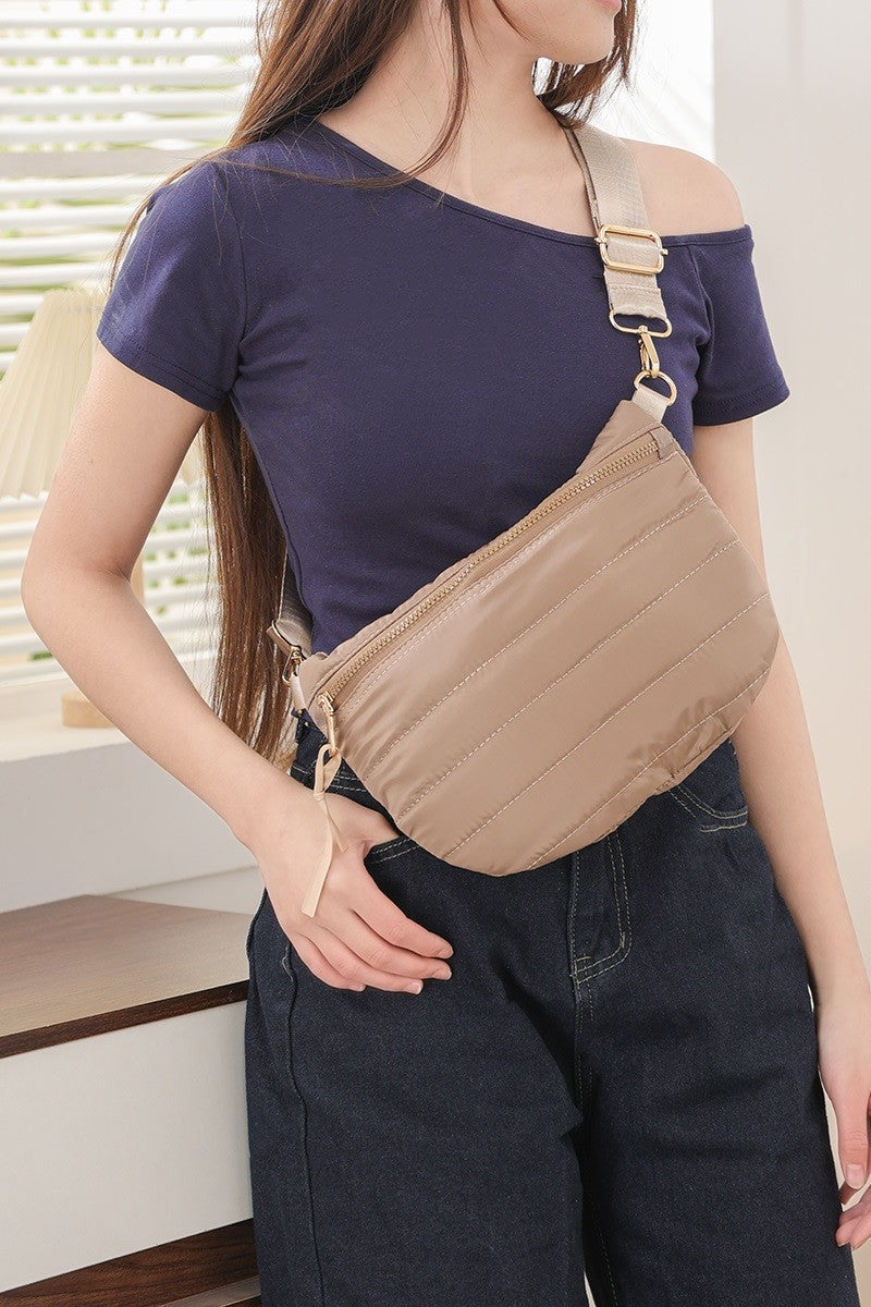 Puffer Crossbody -  Ash Mocha