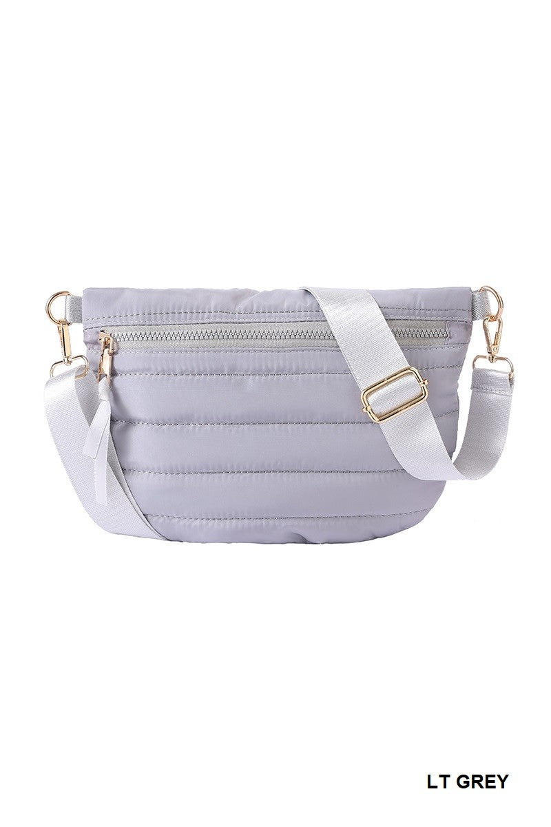Puffer Crossbody -  Gray