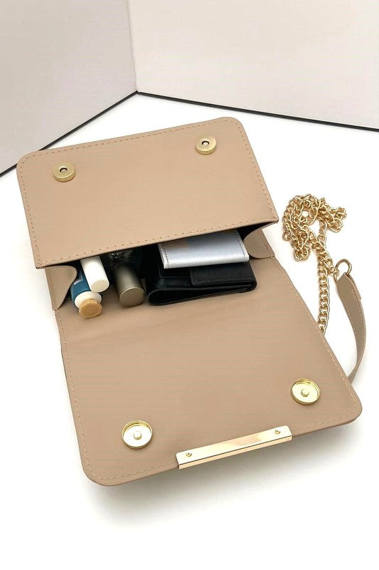 Chevron Grid Crossbody Bag