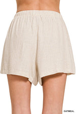 Linen Shorts Set - Oatmeal