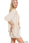 Linen Shorts Set - Oatmeal