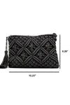 Woven Bohemian Clutch - Camel