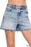 Distressed Hem Shorts