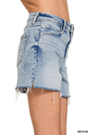 Distressed Hem Shorts