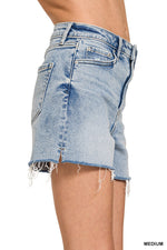 Distressed Hem Shorts