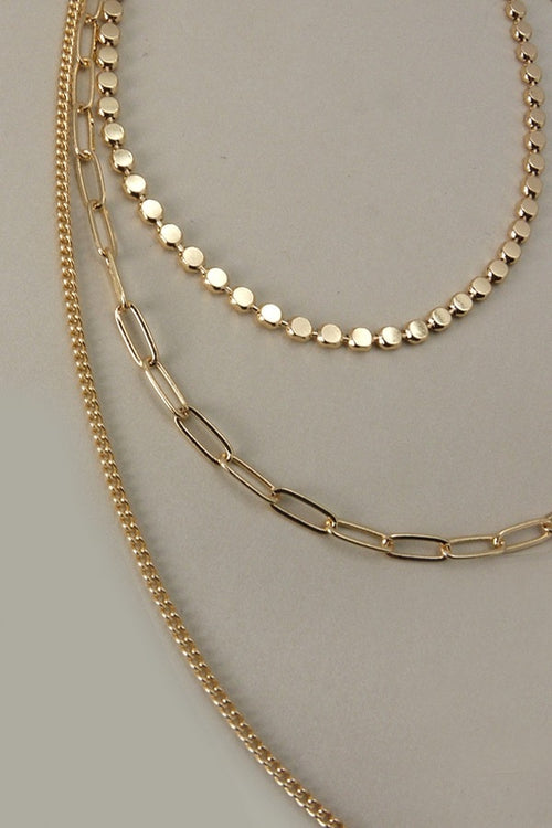 Chain Multi Layer Necklace - Gold
