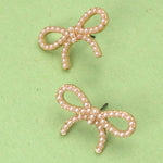 Pearl Bow Earrings