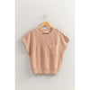 Front Pocket Sweater Top - Taupe
