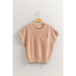 Front Pocket Sweater Top - Taupe