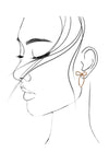 Rope Twist Bow Earrings - Gold