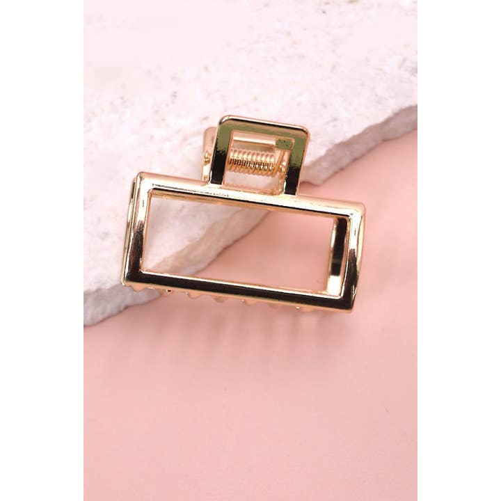 Mini Gold Rectangle Claw Clip