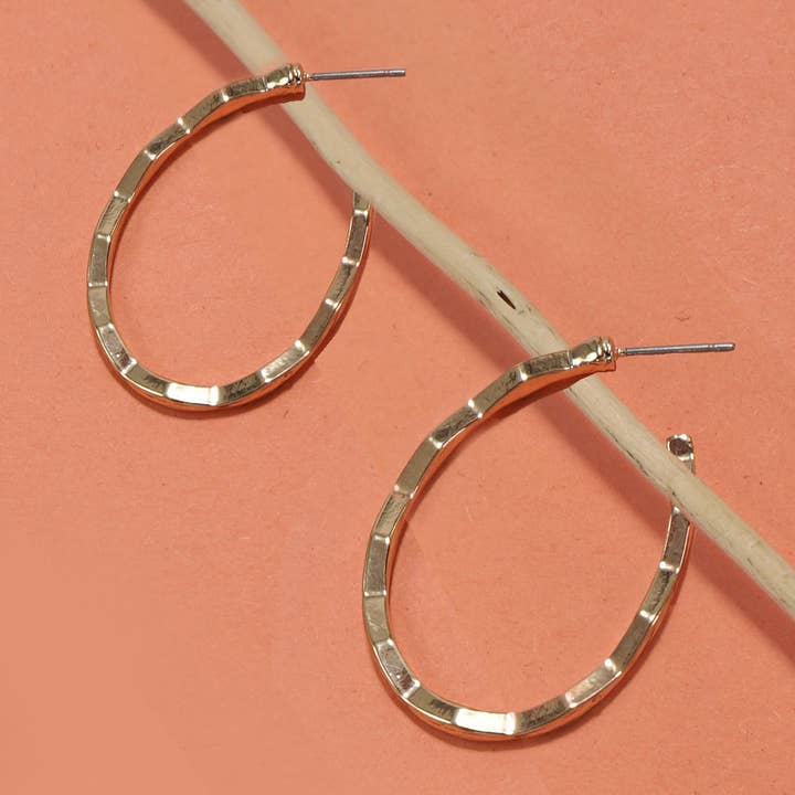 Textured Hoop Earrings