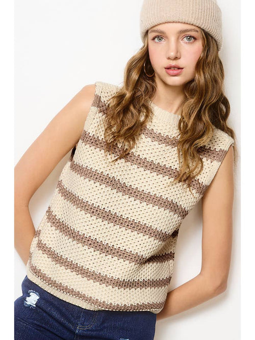 Chunky Striped Sleeveless Top