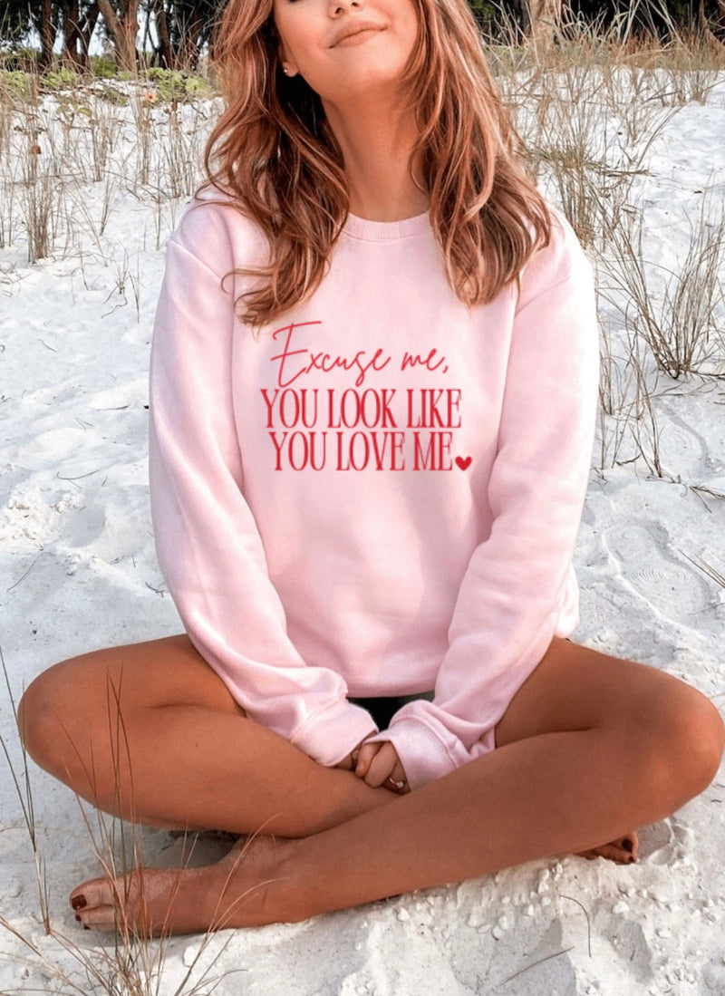 Excuse Me Sweatshirt - Pink