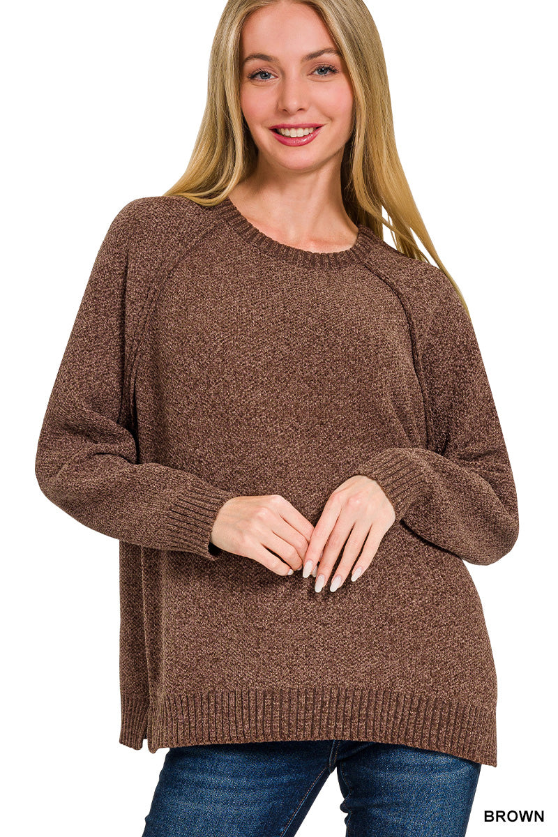 Chenille Raglan Sweater