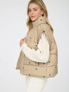 Polka Dot Bow Puffer Vest