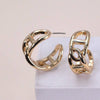 Wide Link Hoop Earrings
