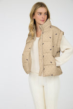 Polka Dot Bow Puffer Vest