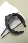 Cross Knotted Faux Leather Headbands