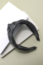Cross Knotted Faux Leather Headbands