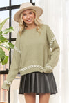 Sage Criss Cross Sweater