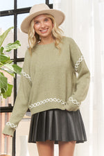 Sage Criss Cross Sweater