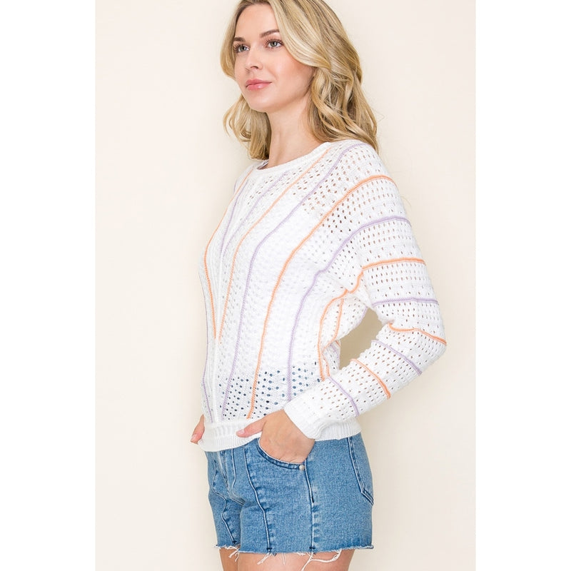 Lavender Haze Crochet Sweater