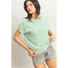 Front Pocket Sweater Top - Mint