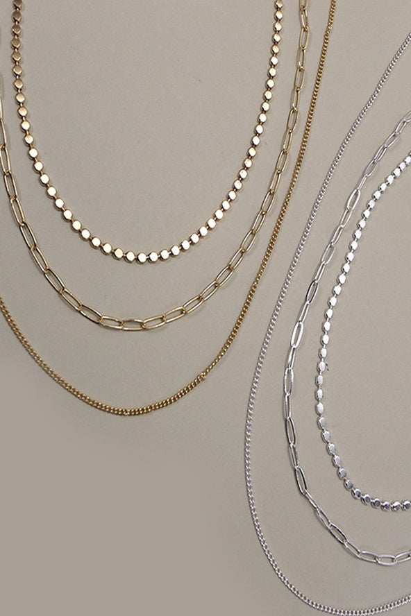 Chain Multi Layer Necklace - Silver