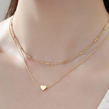 Layered Heart Necklace