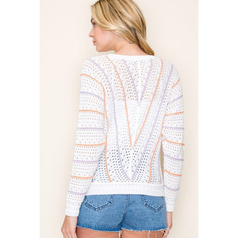 Lavender Haze Crochet Sweater